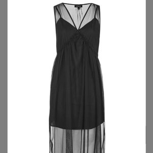 Topshop Tulle Overlay dress